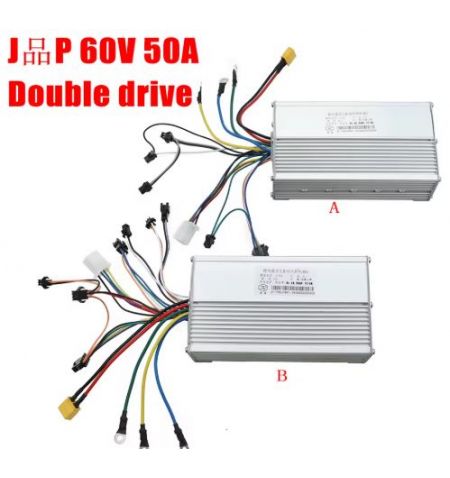 Kontrolerių komplektas J&P 60V 25A dviems varikliams A+B
